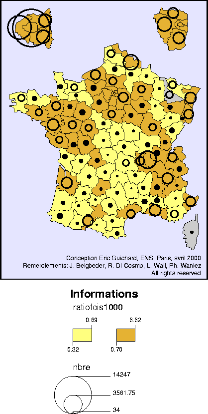 points fr départements France 2000