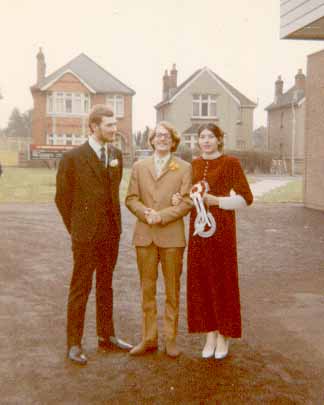 1970. Kevin (?), Nigel and Elaine