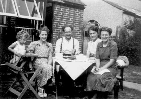 1949. Nigel, Mum, Dad, Auntie Freda and her friend Joan