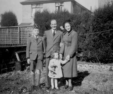 1950. Russon, Dad, Mum and Nigel