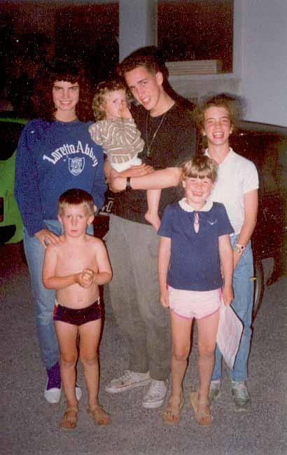 1987. Nice. Catherine, Gaia, Patrick and Sarah (back), Hanye and Katy