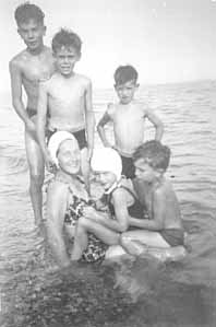 c. 1952. Russon, Deryk, Bill, Mum, Heather, Nigel